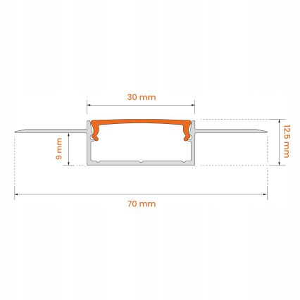 Kit 1x fita LED FLEX com sensor de movimento LED/3,6 W/4xAA, 2 m + 2x perfis de embutir de 1 m, prata/branco