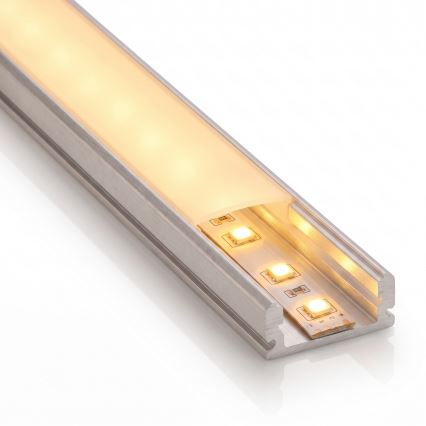 Conjunto 1x fita LED MYLIVING LIGHTSTRIP LED/22W/230V 5 m + 5x perfil de embutir 1 m prata/branco