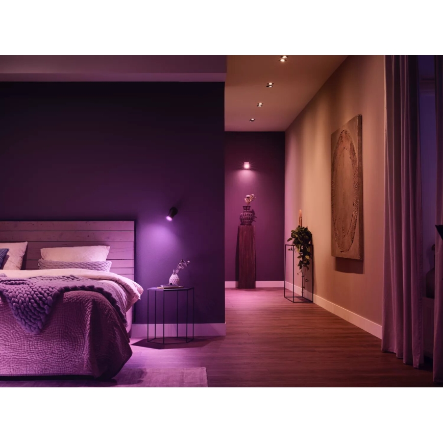 CONJUNTO 2x Lâmpada LED RGBW Regulável Philips Hue White And Color Ambiance GU10/4,2W/230V 2000-6500K