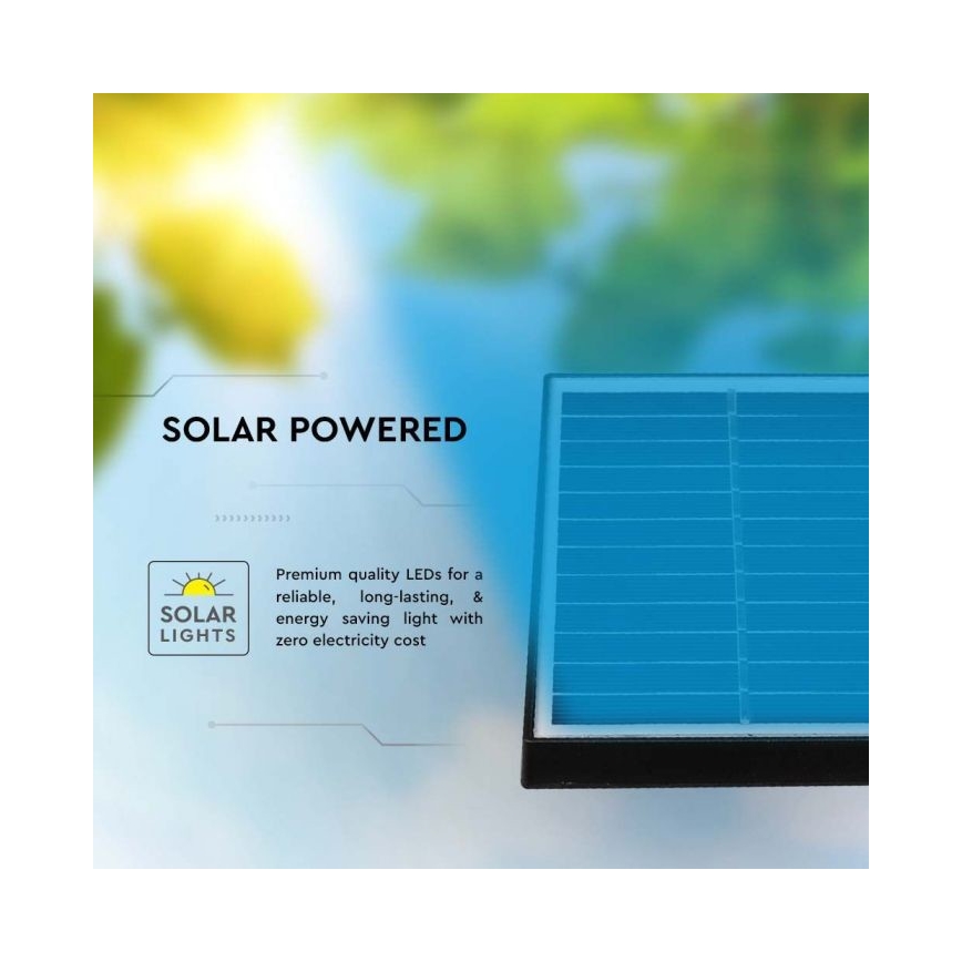 CONJUNTO 3x Lâmpada solar LED para exterior 3xLED/1,2W/3,7V IP65 3000K 4000 mAh