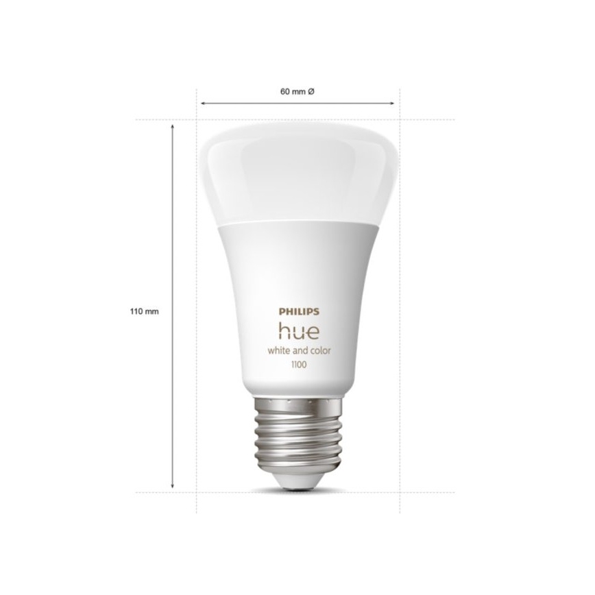 Kit inicial Philips Hue WHITE AND COLOR AMBIANCE 3xE27/9W 2000-6500K + Hue bridge e dimmer switch