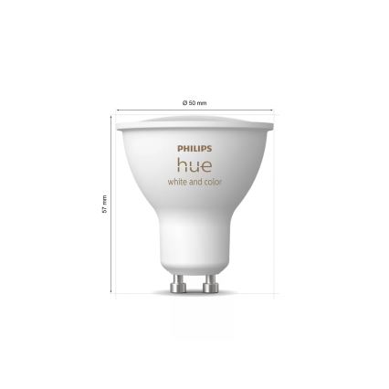 Kit básico Philips Hue WHITE AND COLOR AMBIANCE 3xGU10/4,2W 2000-6500K + Hue Bridge e interruptor dimmer