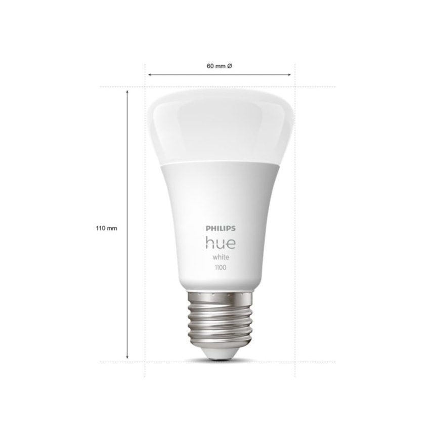 Kit básico Philips Hue WHITE 3xE27/9,5W 2700K + Hue Bridge e interruptor dimmer
