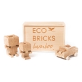 Kit de construção em madeira ECO BRICKS, 145 peças