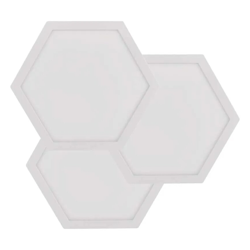 Conjunto de 3 painéis LED RGBIC+CCT dimerizáveis - extensão LED/1,8W/230V Wi-Fi Tuya
