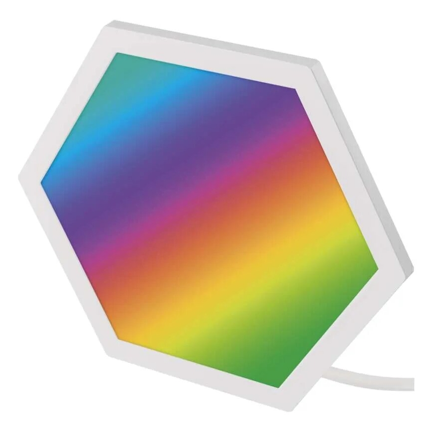 Conjunto de 3 painéis LED RGBIC+CCT dimerizáveis - extensão LED/1,8W/230V Wi-Fi Tuya