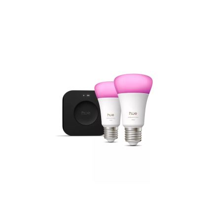 Kit inicial Philips Hue WHITE AND COLOR AMBIANCE 2xE27/8,1W 1000–20000K + Hue Bridge