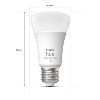 Kit inicial Philips Hue WHITE AND COLOR AMBIANCE 2xE27/9W/230V 2000-6500K + Hue bridge