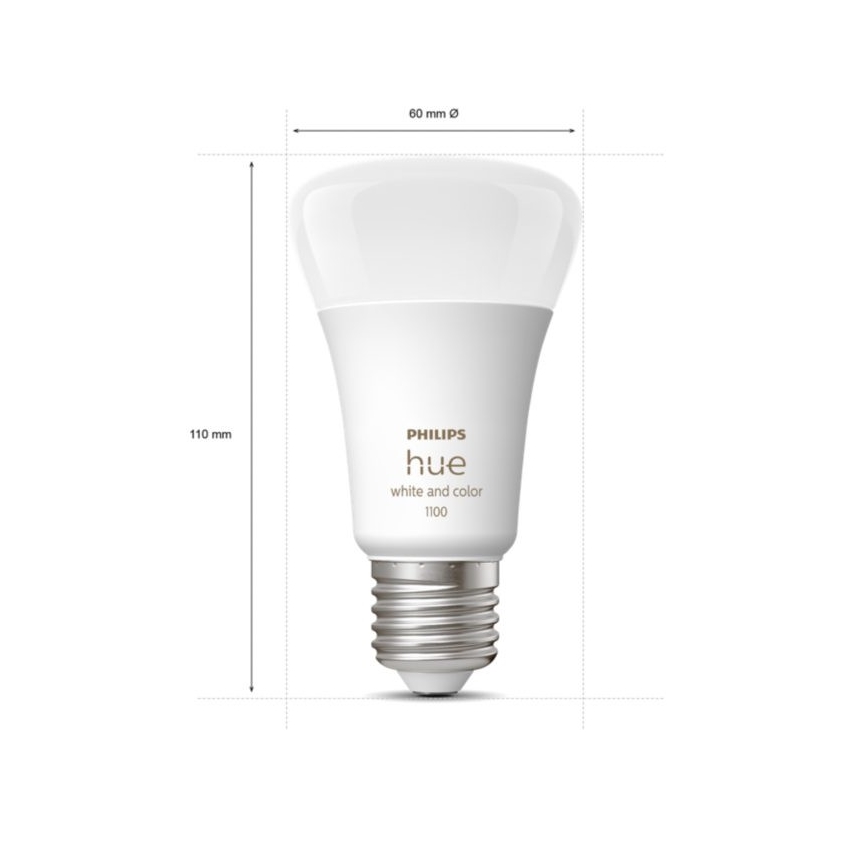 Kit inicial Philips Hue WHITE AND COLOR AMBIANCE 2xE27/9W/230V 2000-6500K + Hue bridge