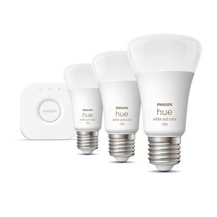 Kit inicial Philips Hue WHITE AND COLOR AMBIANCE 3xE27/9W/230V 2000-6500K + Hue bridge