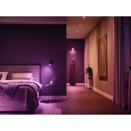 Kit básico Philips Hue WHITE AND COLOR AMBIANCE 3xGU10/4,2W/230V 2000-6500K + Hue bridge e dimmer switch