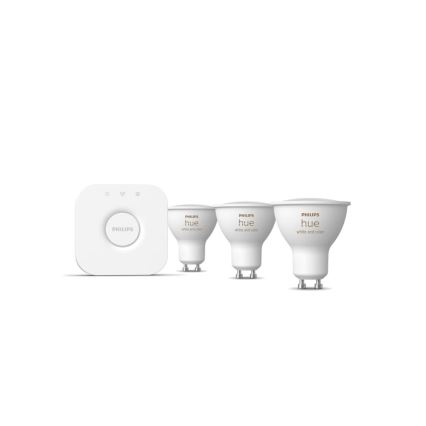 Kit inicial Philips Hue WHITE AND COLOR AMBIANCE 3xGU10/4,2W/230V 2200-6500K + Hue bridge