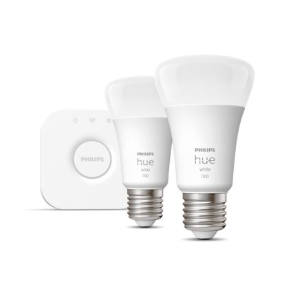 Kit inicial Philips Hue WHITE 2xE27/9,5W 2700K + Hue Bridge