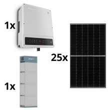 Kit solar GOODWE-10kWp JINKO+10kW GOODWE h. conversor 3p+14,2 kWh bateria PYLONTECH H2