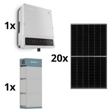 Kit solar GOODWE-8kWp JINKO+8kW GOODWE h. Conversor 3p+10,65 kWh bat. PYLONTECH H2