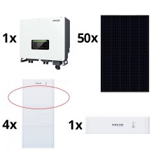 Kit solar SOFAR Solar - painel 20kWp RISEN Preto + inversor 20kW SOLAX 3p + bateria 20 kWh SOFAR com uma unidade de controlo da bateria