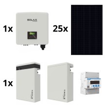 Kit solar: SOLAX Power - 10kWp RISEN Full Black + conversor SOLAX 3f de 10kW + bateria de 11,6 kWh