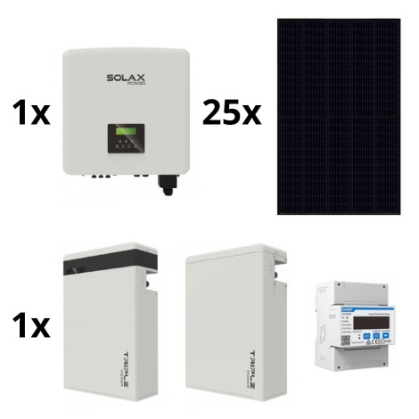 Kit Solar: SOLAX Power - 10kWp RISEN Preto + inversor 15kW SOLAX 3p + bateria 11,6 kWh