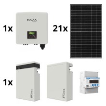 Kit solar: SOLAX Power - 9,66kWp JINKO + SOLAX conversor 3f + 11,6 kWh bateria