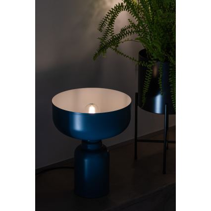 Candeeiro de mesa ABEL 1xE27/11W/230V azul