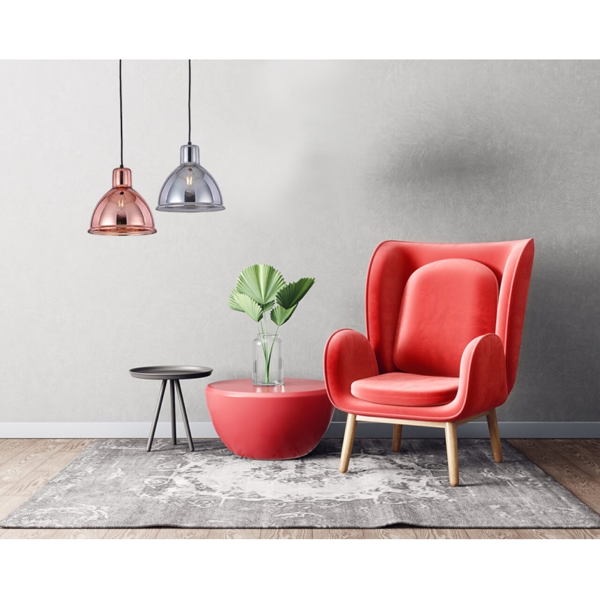 Candelabro suspenso CREATE 1xE27/11W/230V cinzento