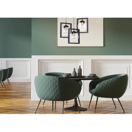 Candelabro suspenso REY 1xE27/7W/230V preto