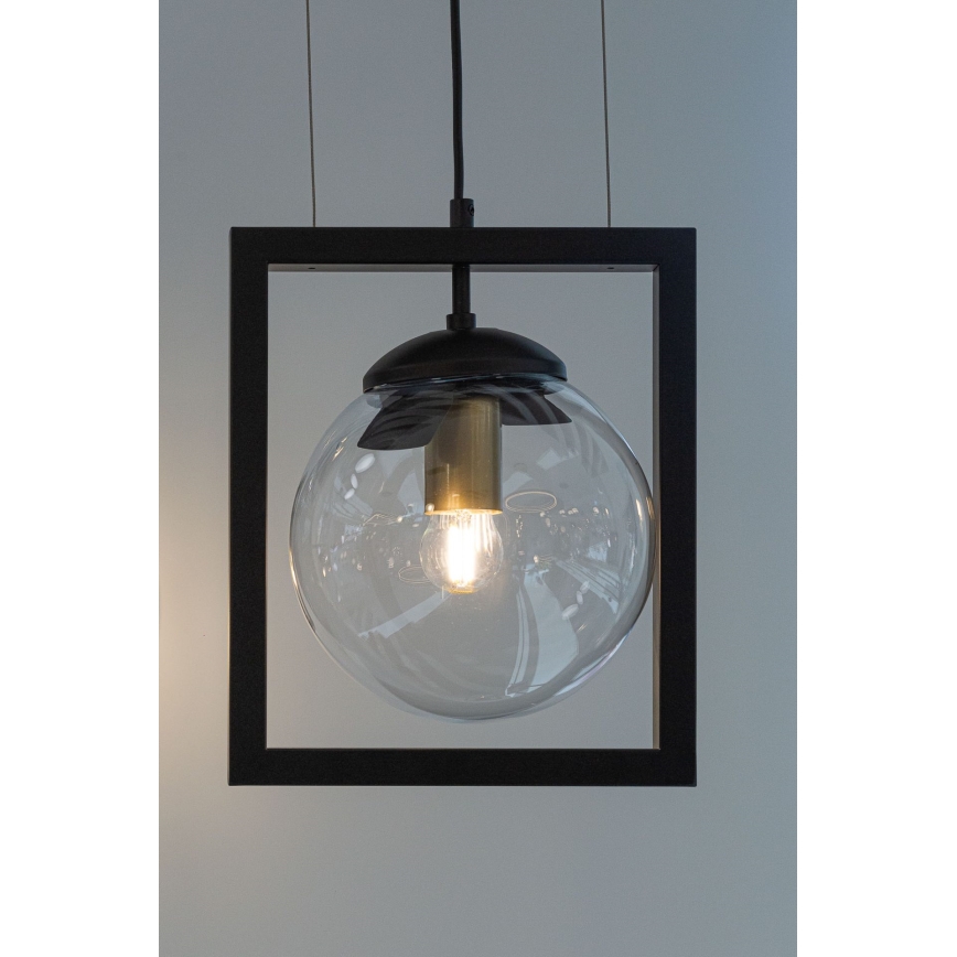 Candelabro suspenso REY 1xE27/7W/230V preto