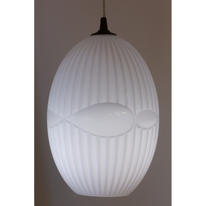 Candelabro suspenso ELLIPTIC 1xE27/11W/230V branco