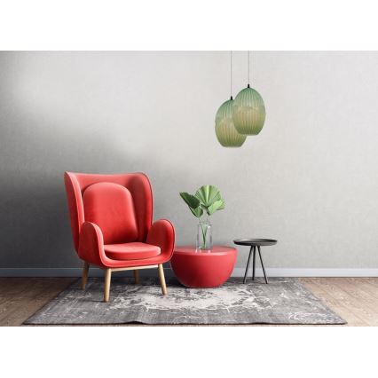 Candelabro suspenso ELLIPTIC 1xE27/11W/230V verde