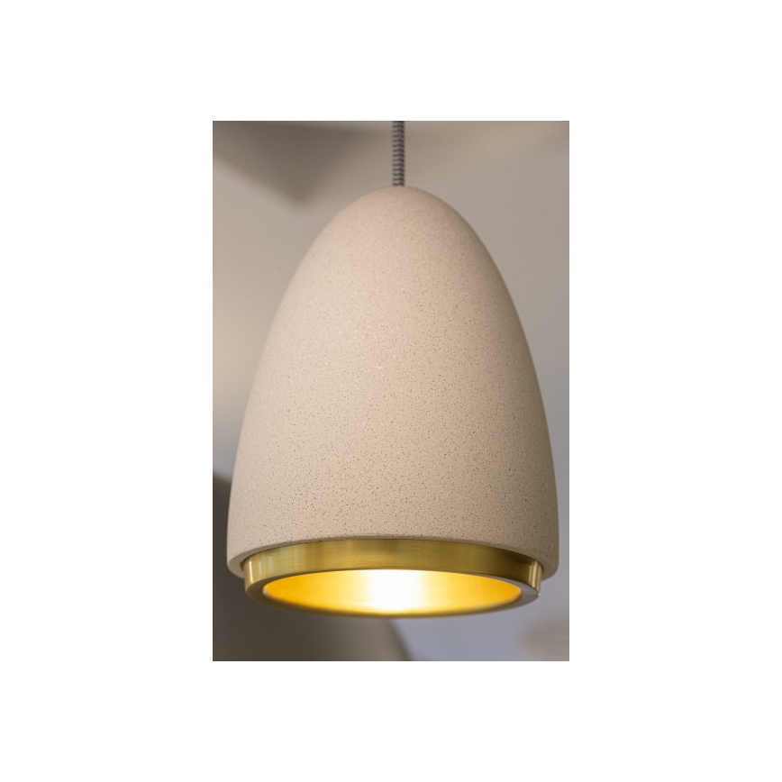 Candelabro suspenso CONCRETE 1xGU10/5W/230V cinzento/dourado