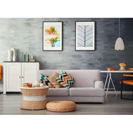 Candelabro suspenso CONCRETE 1xGU10/5W/230V cinzento/dourado