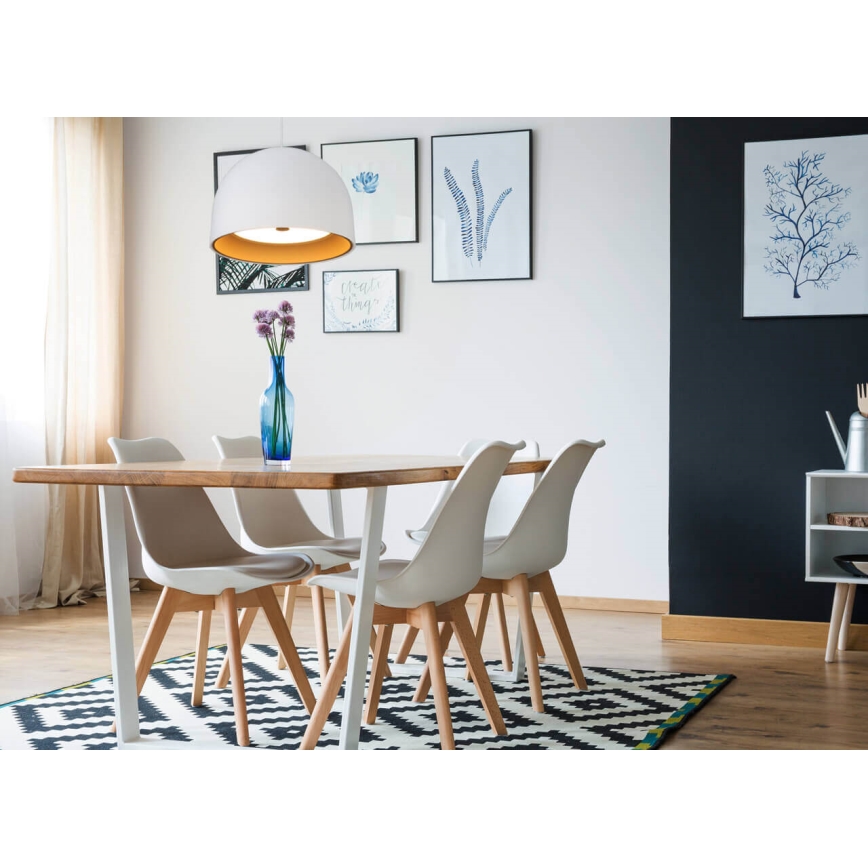 Candelabro suspenso GRAVITY 3xE27/7W/230V branco