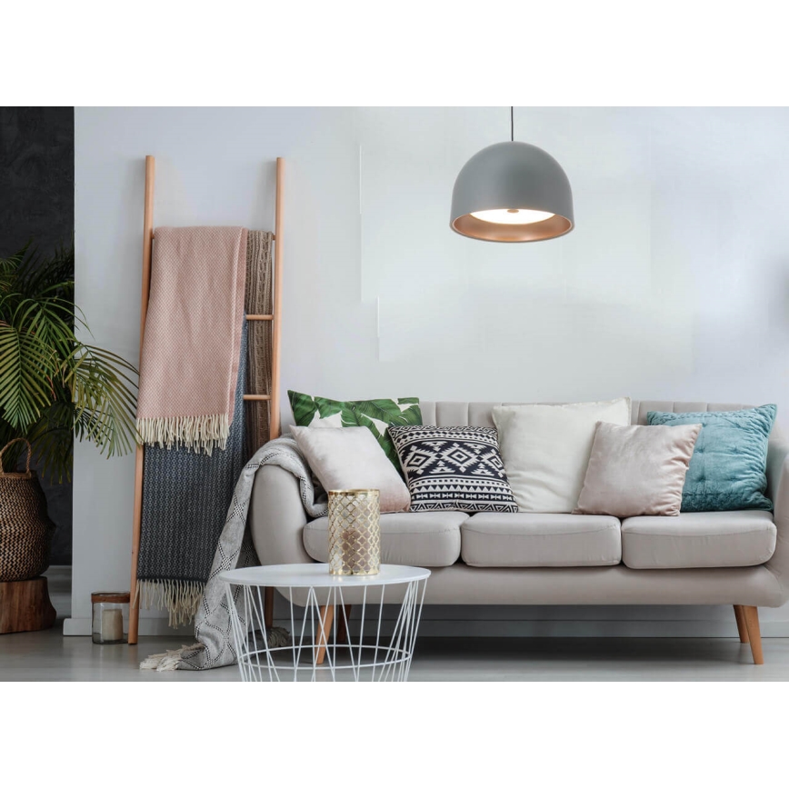 Candelabro suspenso GRAVITY 3xE27/7W/230V cinzento