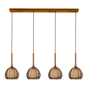 Klausen 114002 - Candelabro suspenso NEST 4xE14/6W/230V cobre