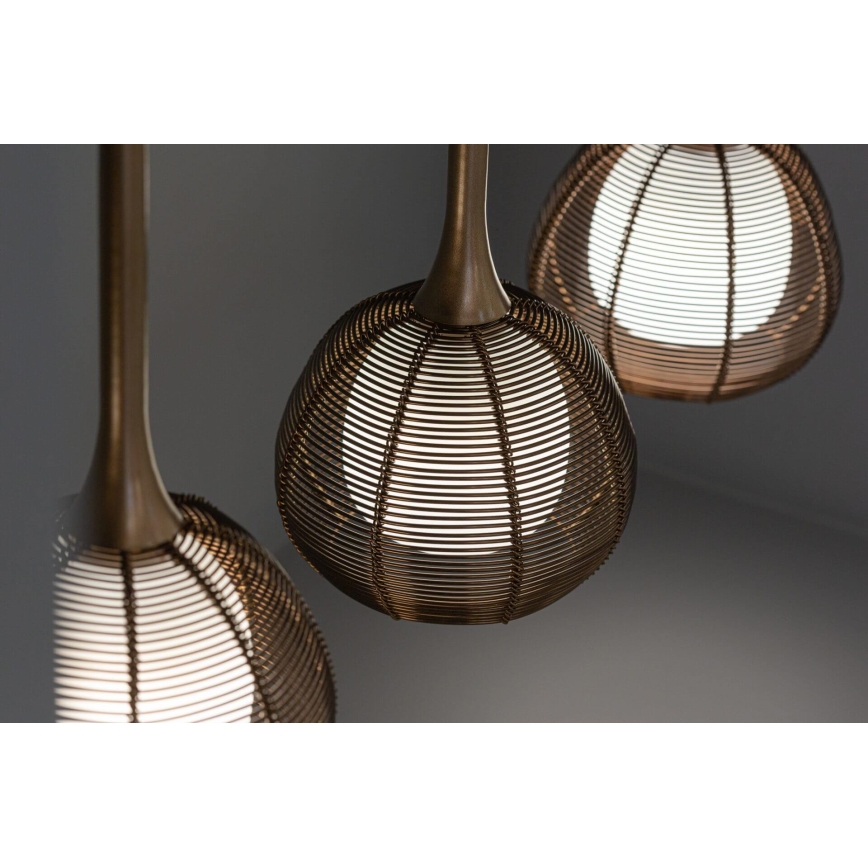 Klausen 114002 - Candelabro suspenso NEST 4xE14/6W/230V cobre