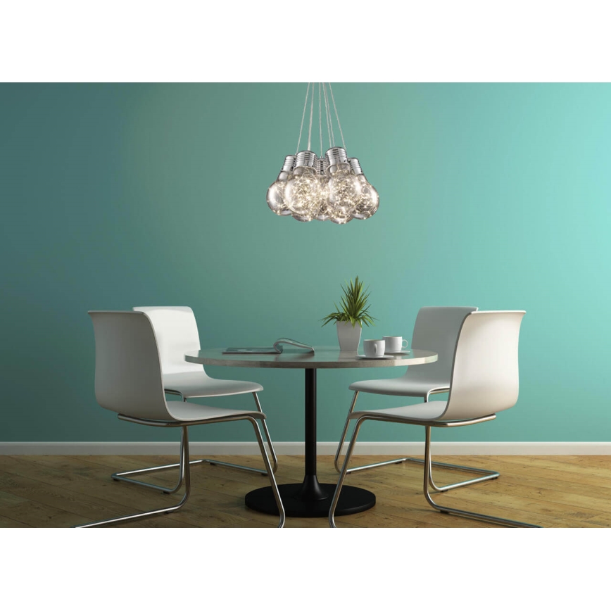 Candelabro suspenso LED BULBS LED/30W/230V cromado brilhante