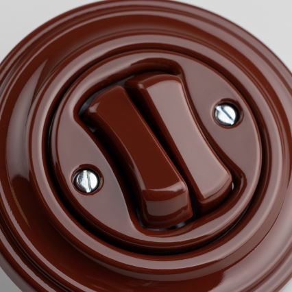 Kliklap - Botão duplo retro com moldura castanha