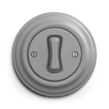 Kliklap - Botão estilo retrô com moldura, cinzento