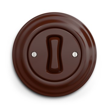 Kliklap - Botão retro com moldura castanha