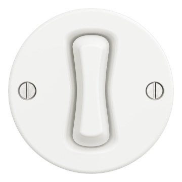 Kliklap - Botão retrô sem moldura branco neve
