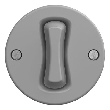 Kliklap - Botão retro sem moldura cinzento