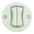 Kliklap - Interruptor retro duplo de escada sem moldura n.º 6+6 verde menta