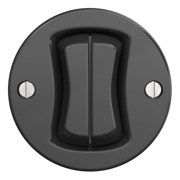 Kliklap - Interruptor retro duplo para escada sem moldura nº 6+6 antracite