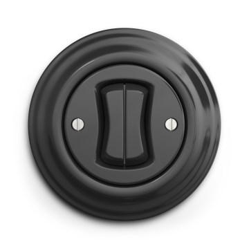 Kliklap - Interruptor retro múltiplo com moldura n.º 5 antracite