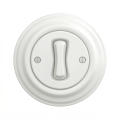 Kliklap - Interruptor retro para escada com moldura n.º 6 branco neve