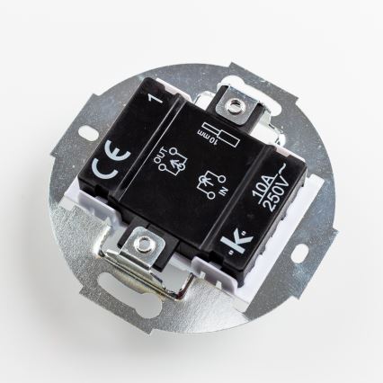 Kliklap - Interruptor unipolar retro sem moldura nº 1 cinza