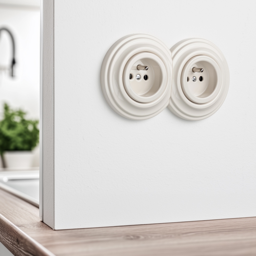 Kliklap - Moldura retro lateral bege