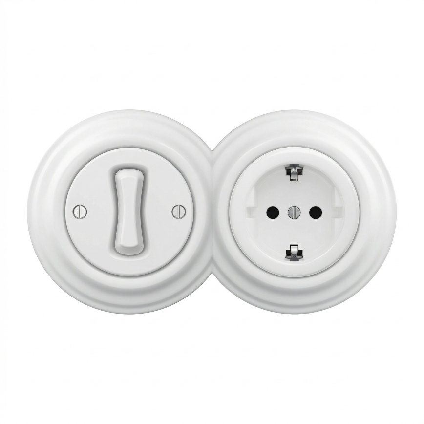 Kliklap - Moldura retro lateral Branco Neve
