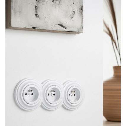 Kliklap - Moldura retro lateral Branco Neve