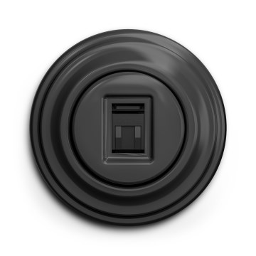 Kliklap - Tomada de dados retro com moldura antracite